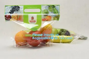 Reusable PP PET PE Material Grape Packing Bags With Slider, slider zipper grape bag with holes, Custom Printing Freezer storage