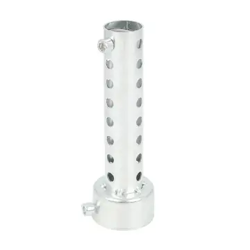 40mm Universal Motorcycle Exhaust Pipe Baffle Muffler - Noise Reduction Silver Tone