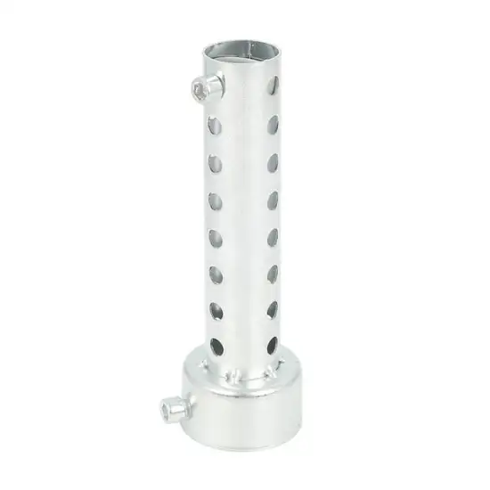 40mm Universal Motorcycle Exhaust Pipe Baffle Muffler - Noise Reduction Silver Tone