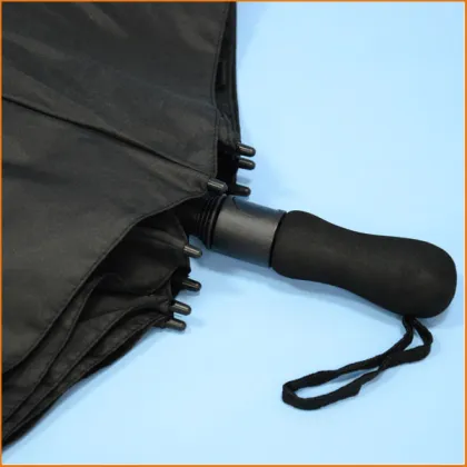 Shenzhen manufacturer Lanbo windproof 2 fold umbrella with fiberglass ribs