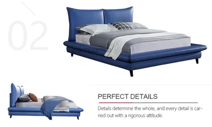 Light Luxury Leather Double Bed