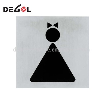 Top quality stainless steel fire-proof washroom sign plate