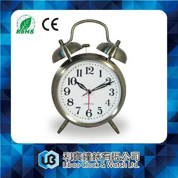 4 inch twin bell plating desk / table alarm clock