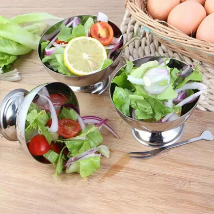 Stainless Steel Metal Pudding Cups - DIY Parfait Container & Salad Holder