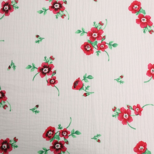 100% Cotton Double Layer Gauze Printed Fabric