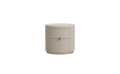 Modern Nightstand Golden Brass Bedside Table with Drawer