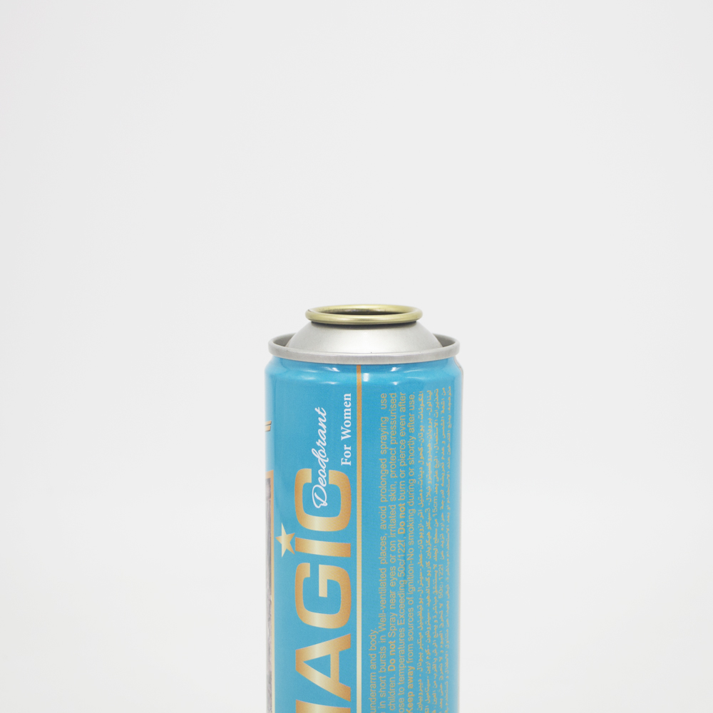 Body aerosol cans with a capacity of 140ml