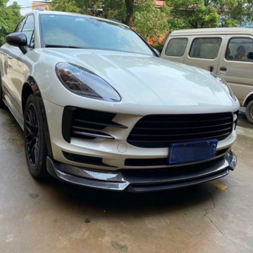 High-Quality Carbon Fiber Kit for Macan Front, Rear Side Skirts, Spoiler, and Wide Body Kit