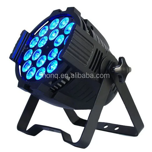 Professional Stage Lighting: DMX Control 18x18W RGBWA UV 6in1 PAR LED Zoom Light