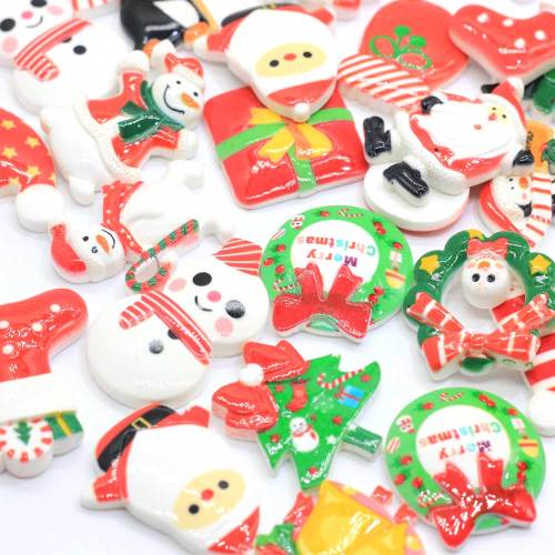 Resin Flat Back Christmas Slime Charms For DIY Figures Decoration