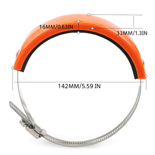 Universal motorcycle exhaust pipe protection ring