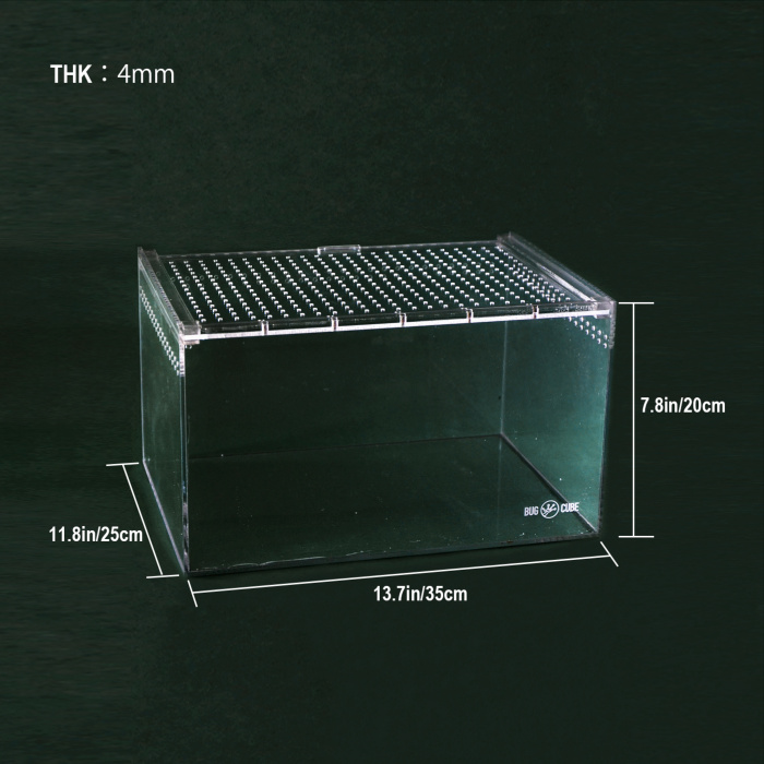 Caja de cría de tortuga acrílica extra gruesa