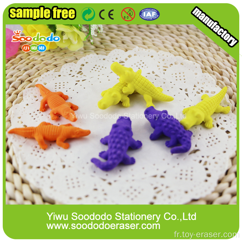 Ensembles d&#39;animaux en forme de crocodile 3D Puzzle Rubber