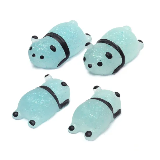 Kawaii Squishy Panda Stress Relief Toys - Random Pack Mochi Squishy Glitter Mini Mochi Animal Toys for Kids