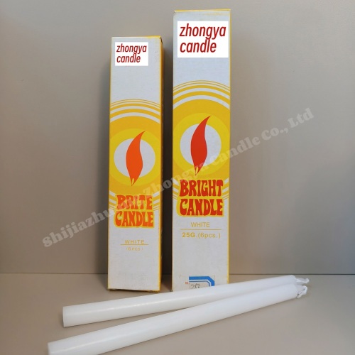 wholesale gift and craft white candle Yellow Box