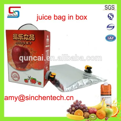 Aseptic bag in box apple juice bag in box