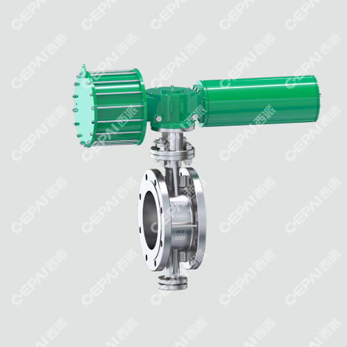 Pneumatic Flanged Triple Eccentric Butterfly Valve