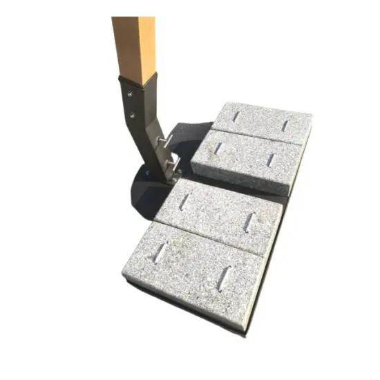 Heavy Duty Outdoor Beach Garden Patio Umbrella Stand with Granite Base (152kgs, 4pcs)