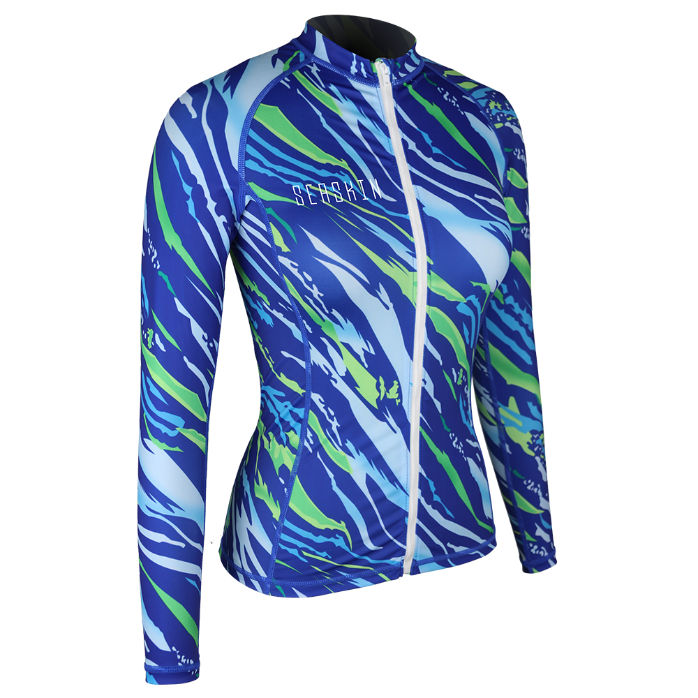 Seaskin Rash Guard Bathing Suit Top Ladies