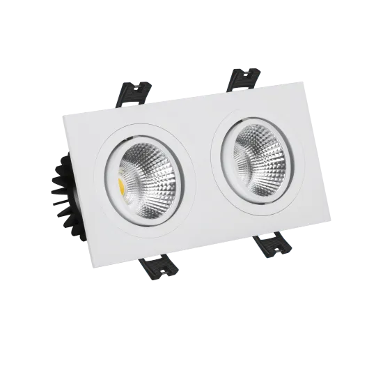 High CRI LED Downlight 80-95 CRI, 2x7W, White Housing