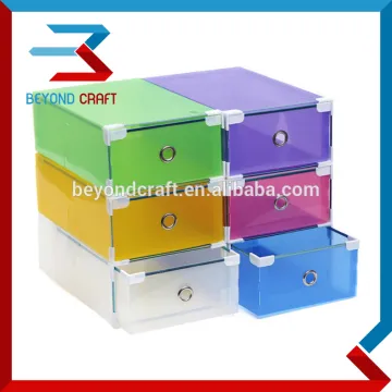 clear plastic PP poly shoe box with frame