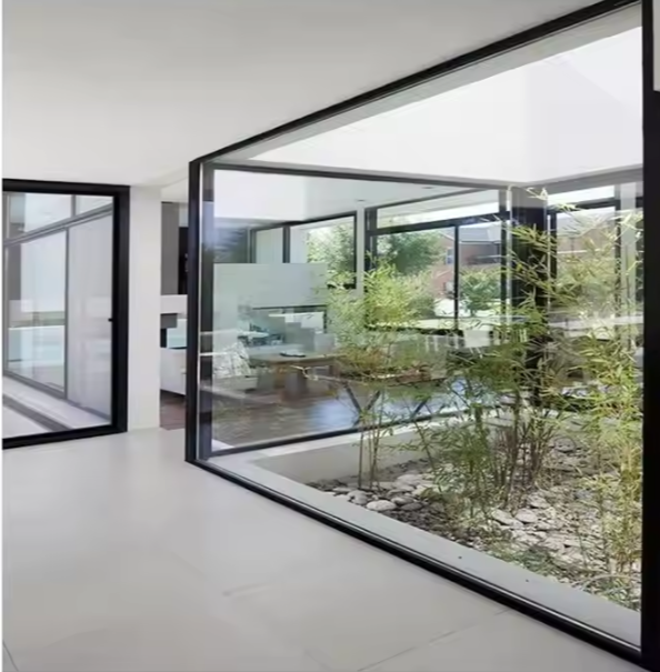 Aluminum casement windows