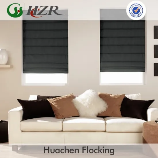 Eco-friendly 100% polyster roman blind blackout fabric in China