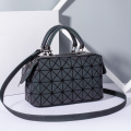 Geometric luminous purses and handbags for women holographic reflective crossbody bag shoulder bag