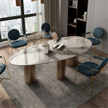 Stainless steel base dining table