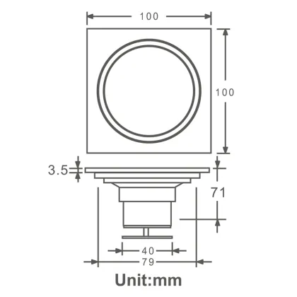 Bathroom Golden Floor Drain