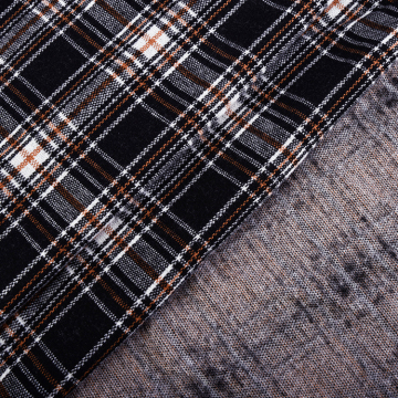 Wholesale Yarn Dyed Plaid Grid Lattice Check Tweed Fabric - 45% Cotton, 20% Viscose, 35% Polyester for Suit and Winter Coat