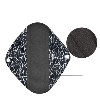 Bamboo Charcoal Reusable Cloth Pads for Women - Washable Menstrual Napkins