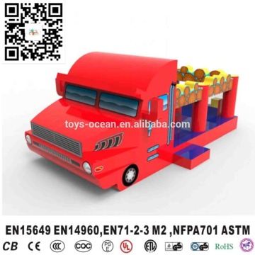 New design Inflatable fire-truck bouncer castle inflatable jumper area for kids