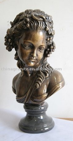 bronze bust statue