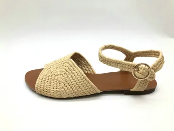 ladies raffia upper fashion sandal