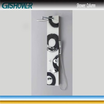 Cheap Painting Glass Surface with PVC Body Shower Panel System (LNGS-03)