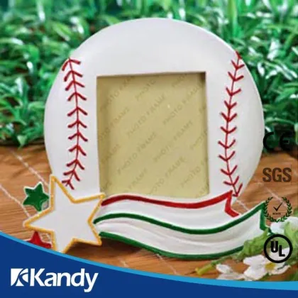 tennis ball shaped resin picture frame