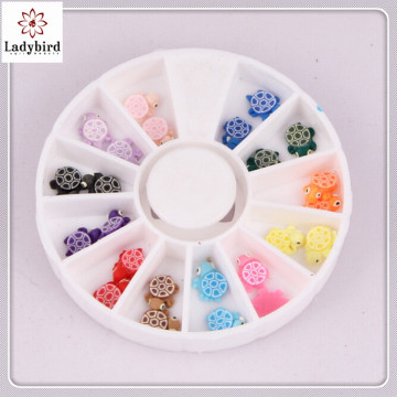 2014 ladybird newest fashion tortoise design 3D design nail art decoration nail fimo art