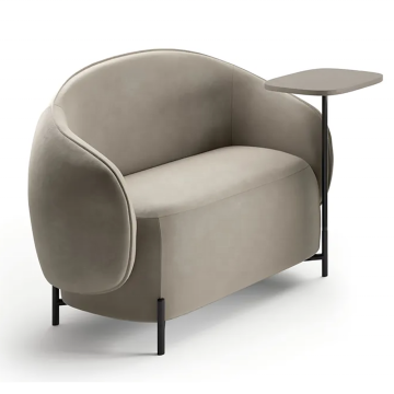 Commercial Furniture for Public Spaces: Reception Sofa, Armchair, and Table