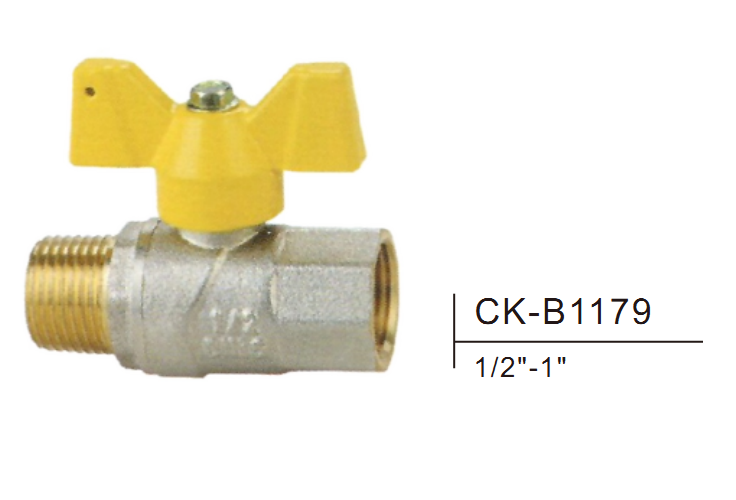 Soupape à gaz en laiton CK-B1179 1/2 "-1"