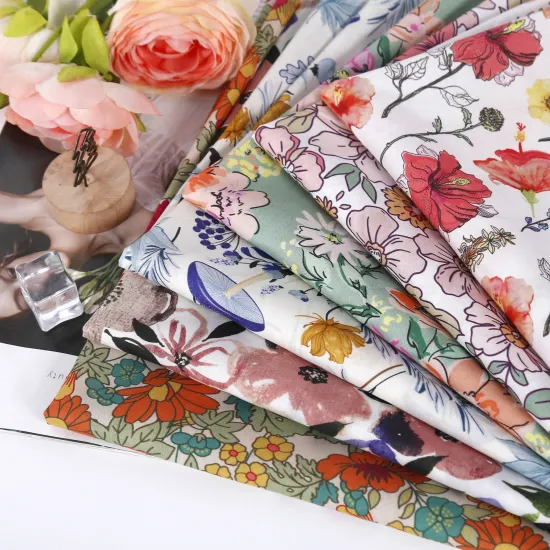 Ready Ship New Design Digital Printing 100% Cotton Floral Voile Fabric