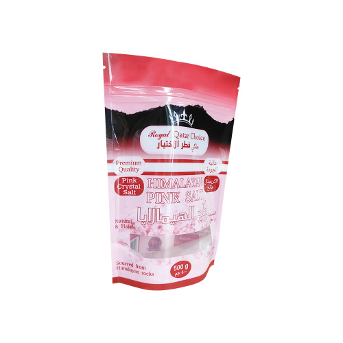 Emballage de sel de mer recyclable Sac imprimé rose personnalisé