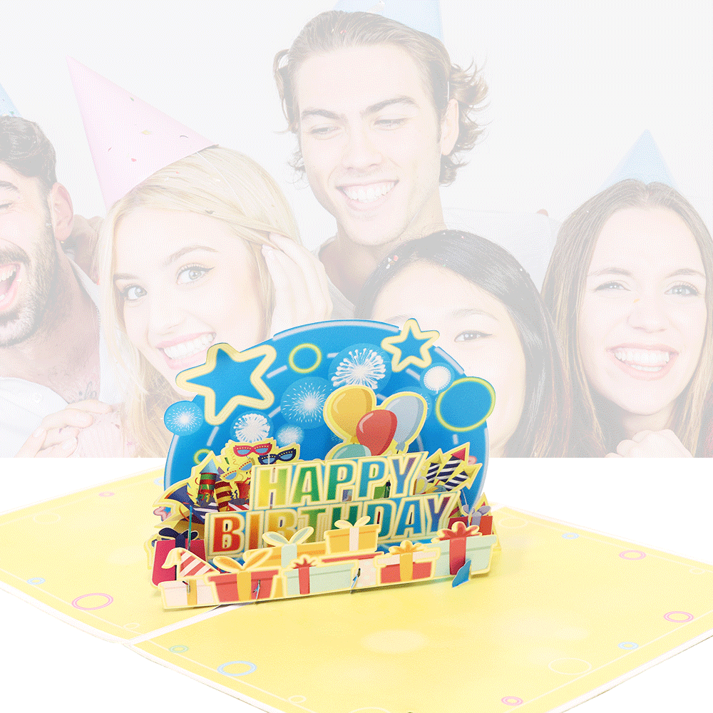 Születésnapi Pop Up kártya Birthday Pop Up Card