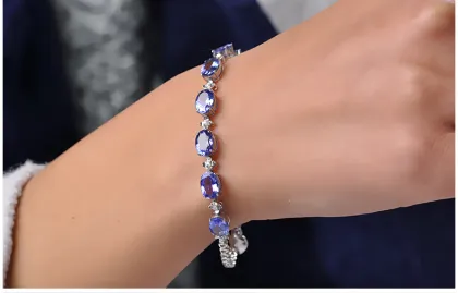 Creative Sapphire Bracelet Silver Jewelry Custom Wholesale
