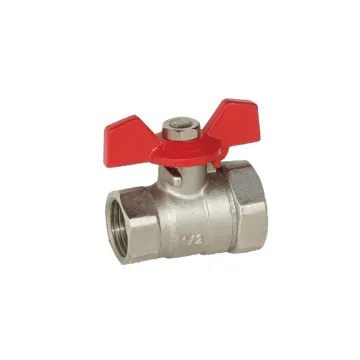 Brass reducing ball valve nickel plated