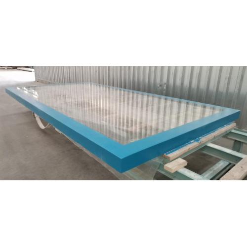 Gran tamaño acrílico transparente para la pared inferior de la piscina