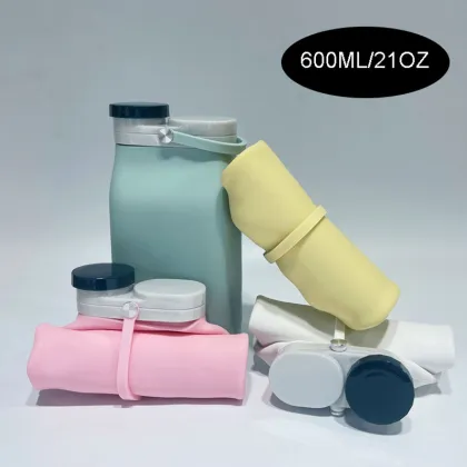 600ML Silicone Milk Bottle: BPA-Free, Collapsible, and Reusable Water Bottle