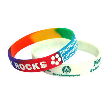 Colorful custom logo silicone wristbands
