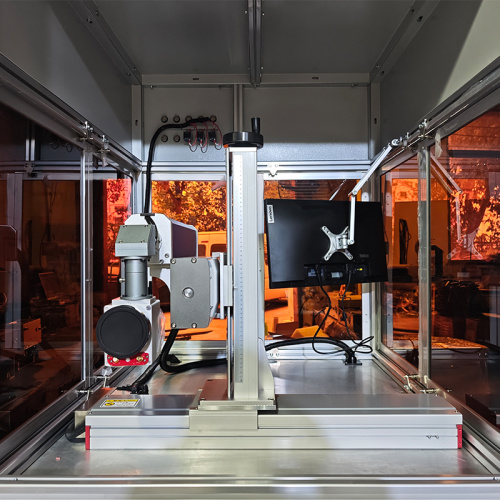 Máquina de marcação de laser de fibra mopa em linha fechada automática