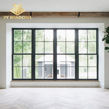 NFRC Standard Double Tempered Glazing Aluminum French Casement Windows for Grill Design